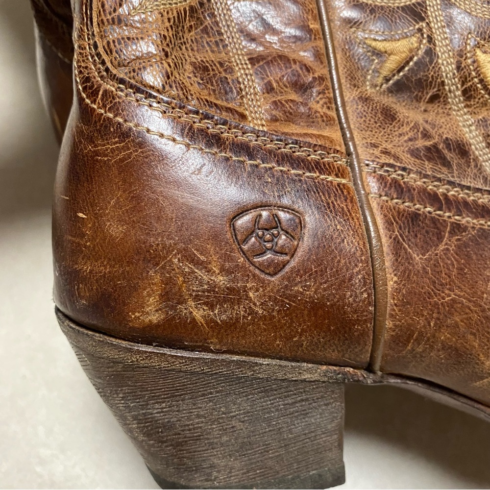 Ariat Cowboy Boots Women’s Size 7 Brown Desert Holly Western Cowgirl Boots - Picture 5 of 10